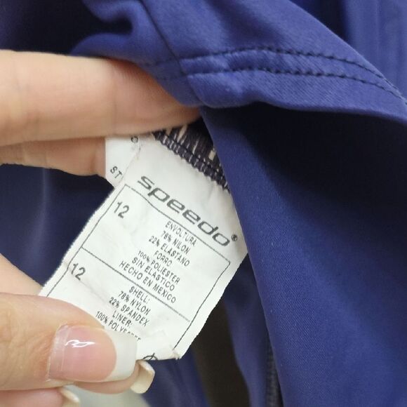 5 For $25 Speedo Navy Blue One-Piece Swimsuit - Picture 7 of 7